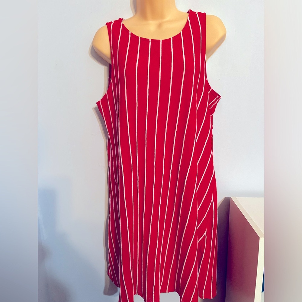 Red Dress With Stripes XL